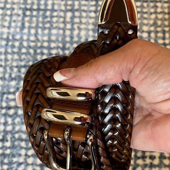 Perry Ellis Portfolio Mens Belt Genuine Cowhide Brown Size 38/95 very gd cond. - Picture 2 of 3